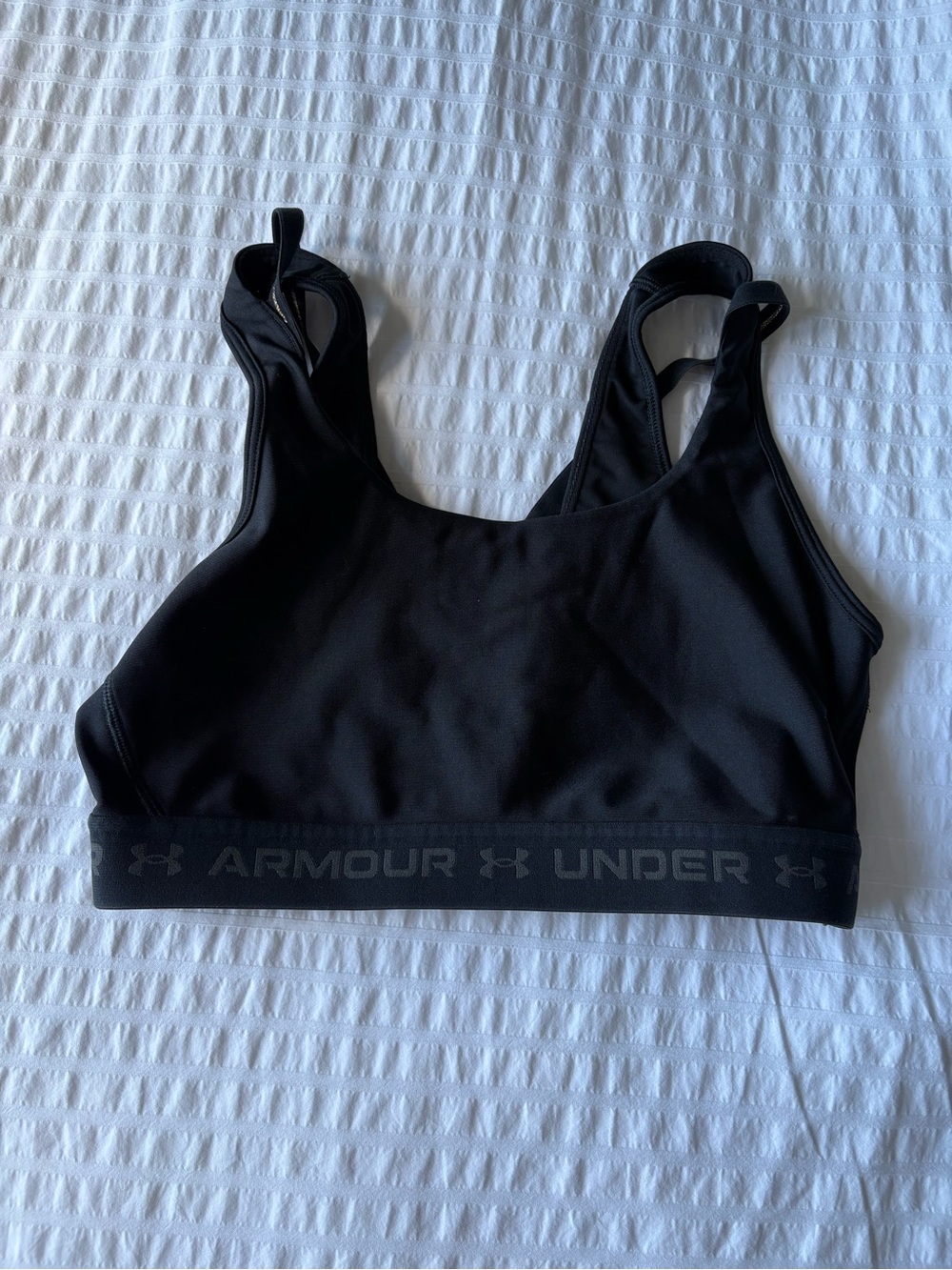 Under Armour Black Logo-Trim Sports Bra